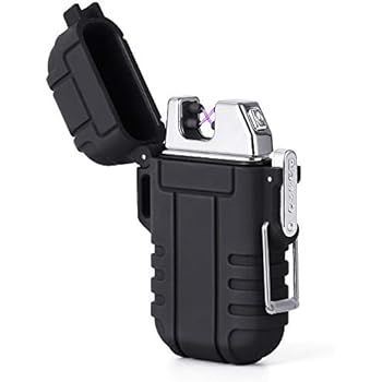 LIANTRAL Electric Arc Lighters, USB Rechargeable Windproof Flameless Lighter Plasma Lighter for Fire, Candle (Black)