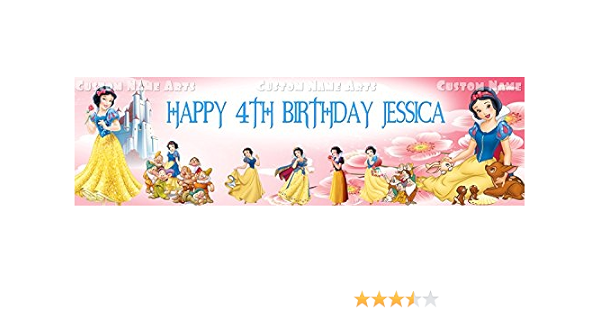 Amazon Com Personalizada Blancanieves Y Los Siete Enanitos Banner Empire Poster De Cumpleanos Personalizado Nombre Pintura Arte De Pared Hogar Y Cocina