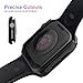UMTELE Compatible for Apple Watch Series 5 4 Case 44mm with Built-in Tempered Glass Screen Protector, Slim Shock-Proof Bumper Full Coverage Hard Protective Cover Replacement with iWatch 5 4, Black