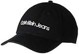 Calvin Klein Jeans Men's Washed Twill Baseball Dad Hat, Black, One Size