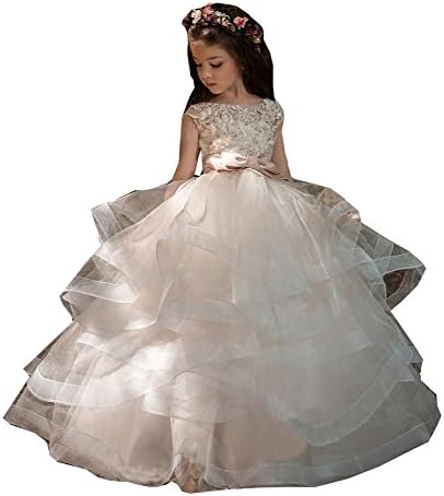 Hengyud 2018 Flower Girls Dresses For Weddings Country Ball Gowns Princess Lace 110