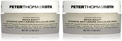 Peter Thomas Roth Cosmetics Mega Rich Intensive Anti-Aging Cellular Crème (Pack of 2) With Vitamin A, Vitamin C, Vitamin E, Vitamin B5 and Sea Algae, 1.7 oz. Each