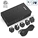 Voltage Converter Travel Adapter Universal 1875W Step Down 220V to 110V Jiachan with 4 Smart USB Charging Ports Inner Cooling Design Without Any Noise(Black)