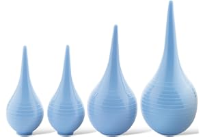 TWZKXC 4 Pack Hand Bulb Ear Syringes, Professional Soft Reusable Rubber Suction Ear Syringe Ball, Manual Fluid Suction Device Ear Washing Squeeze Bulb for Adults, Pet, 3 Sizes(30ml x 2, 60ml x 1, 90ml x 1)