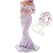 Women's Off Shoulder Long Sleeve Lace Maternity Gown Maxi Photography Dress (S, 1-Light Purple)