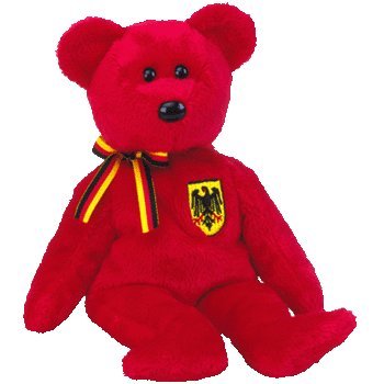 TY Beanie Baby - GRAF VON ROT the Bear (Germany Exclusive)