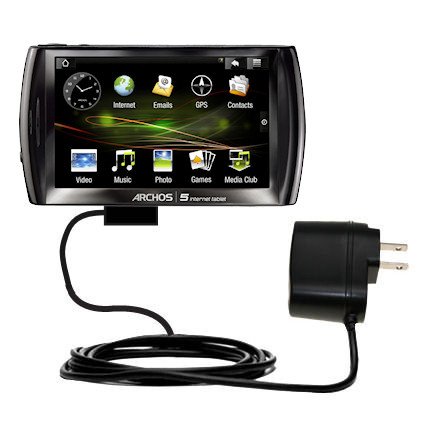 Rapid Wall Home AC Charger for the Archos 5 Internet Tablet - uses Gomadic TipExchange Technology