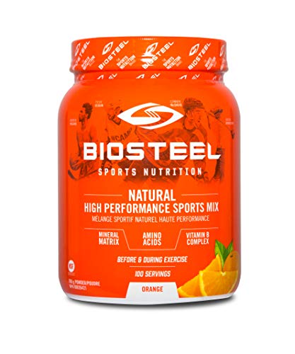 BioSteel High Performance Sports Drink Powder, Naturally Sweetened with Stevia, Orange, 700g