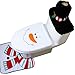 amorus 3Pcs Toilet Seat Cover & Rug & Toilet Tank Cover Set Bathroom Christmas Decorations Supplies (Snowman)