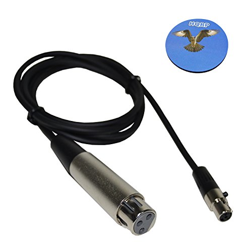 HQRP 4-Pin Mini Connector (TA4F) to XLR(F) Connector Microphone Adapter Cable for Shure BLX/FP / SLX/ULX-S/UHF-R/Axient Wireless Systems plus HQRP Coaster