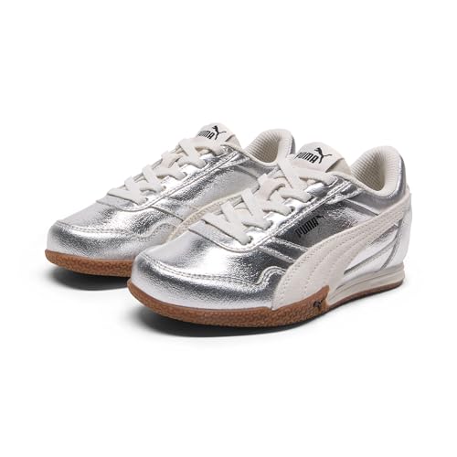 PUMA Unisex-Child Bella Donna Shoes, Silver-Vapor Gray- Black AH25, 12, Little…