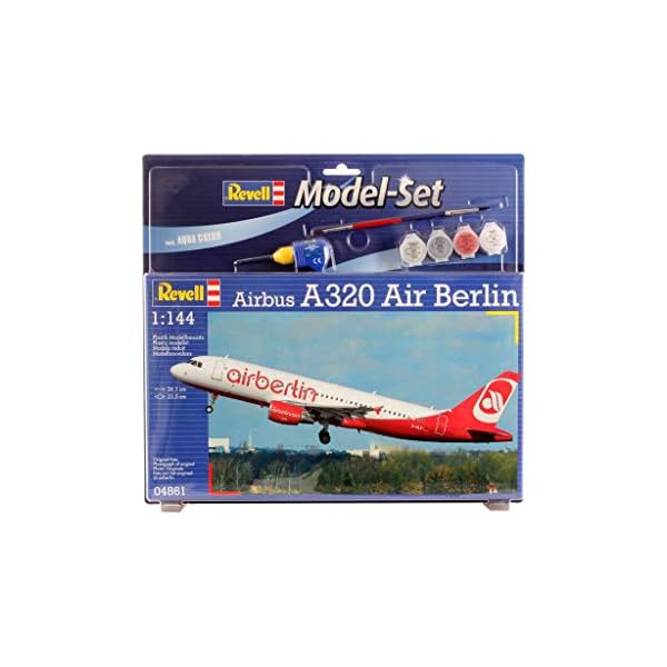 Revell Modellbausatz Flugzeug 1:144 - Airbus A320 AirBerlin im Maßstab 1:144, Level 3, originalgetreue Nachbildung mit… – Bild 3