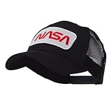 Text Law and Forces Embroidered Patched Mesh Cap - NASA 2
