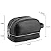 Leather Toiletry Bag - Travel Dopp Kit For Men & Women | Premium, Compact & Durable Travel Organizer With Spacious Compartments & Heavy-Duty Zippers | Extra Travel Bottles Included [Black]