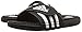 adidas Women's Adissage Slides Sandal, Black/Black/White, 6