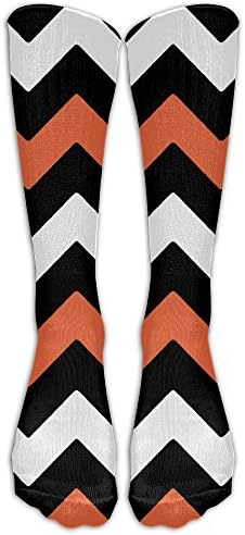 Pingew Thigh High Socks Simple Wave Stripe Work Athletic Cool Crew Long Knee High Stockings For Teens & Women