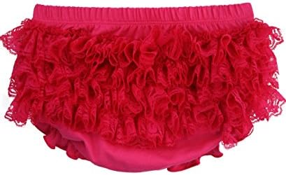 Ruffly Rumps Infant/Toddler Girls' Pink Lace Bloomer w/Ruffles