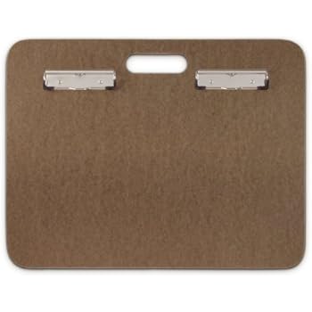 Saunders 05609 Recycled Hardboard Sketchboard - Brown, 19 in. x 12.25 in. Clipboard with Built-in Handle - Solid Drawing Board for Artists, Students, and Creatives