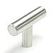 Probrico Stainless Steel Modern Cabinet Drawer Handle Pulls Kitchen Cupboard T Bar Knobs and Pull Handles Brushed Nickel - Single Hole - 15Pack