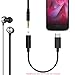 Only Support for Motorola Moto Z3 Play, Moto Z2 Play, Moto Z2 Force Edition, Moto Z Force Droid, Type-C to 3.5mm Headphone Jack Adapter USB C Headphone Connector Audio Cable Extension (Black-1Pcs)