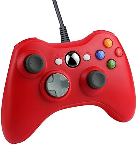 Kycola Xbox 360 Wired Controller NA01 PC controller Wired USB Gamepad For Xbox 360/PC(Red)