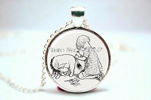 Pretty Lee 2015 Fashion The Pooh Fixing Eeyore'S Tail Classic Eeyore Necklace Christmas gift
