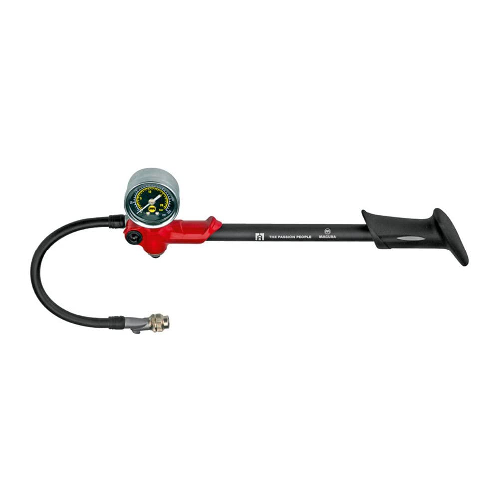 Magura 731301 suspension strut/suspension fork pump up to 20 bar, unscrew without air loss special valve, black, one size