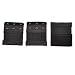 Women Black 3 Rows Hook and Eye Tape Elastic Bra Strap Extenders 3 Pcs