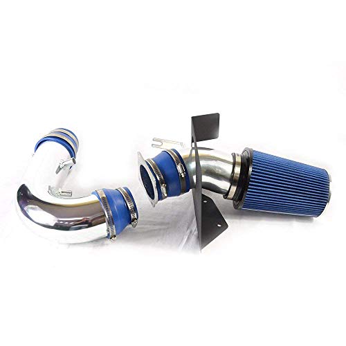 4in Performance Cold Air Intake Kit Compatible for 97-03 Ford F150 Expedition Licoln Navigator 4.6L 5.4L V8 Air intake Replacement w/Intake Pipe Air Filter Heat Shield,Blue - Thumbnail 4
