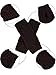 Tatuo 4 Pairs Women's Crochet Fingerless Gloves Knit Arm Warmers Sleeves Rhombus Gloves Thumb Hole Mittens (black, dark gray, white, coffee)