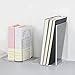 QICI 2 Pack Clear Plastic Bookends Acrylic bookends (Clear Design)