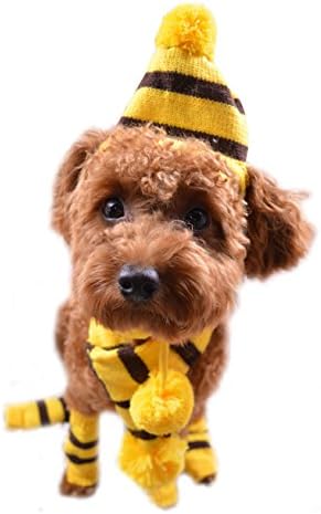 Christmas Uniquorn Winter New Warm Dog Sweater Wool Scarf Suit Pet Cap Scarf Cute Accessories