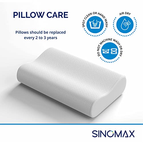 SINOMAX Contour Memory Foam Neck and Cervical Pillow Golden Diamond