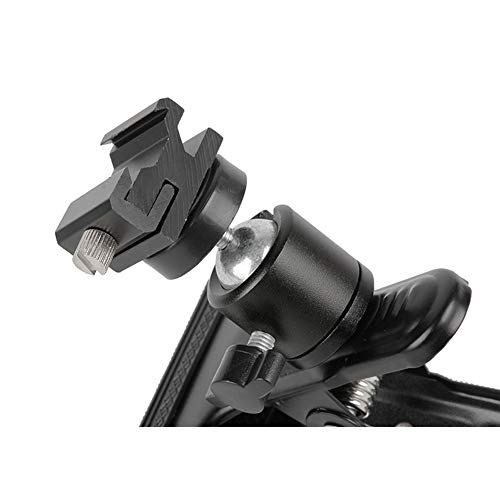 E-Type Flash Hot Shoe Heavy Duty Clip Clamp Flash Reflector Holder Mount with Ball Head Standard 1/4" Screw for Light Stand Bracket DSLR Camera Flash Speedlite Tripod-2Pack - Thumbnail 4