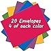 Art Eclect Adult Coloring Greeting Cards for Birthday, Anniversary and Every Occasion (20 Cards With 20 Different Unique Designs and 20 Colored Envelopes Included, Set AC/Rainbow)