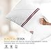 TEFOTO British Style Bed Pillow for Sleeping Polyester Filled Pillow with Cotton Pillowcase Queen Size