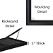 Icona Bay 5x7 Picture Frame (6 Pack, Obsidian Black Wood Finish), Black Photo Frame 5 x 7, Composite Wood Frame for Walls or Tables, Set of 6 Cherished Memories Collection