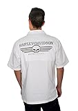 Harley-Davidson Mens Performance Skull Garage White Shirt 99069-12VM