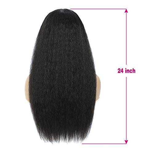 FELICIA-13-X4-Black-Lace-Front-Wig-Kinky-Straight-Natural-Hairline-Heat-Resistant-Glueless-Synthetic-Lace-Wigs-is-Suitable-For-Black-Women-Density-180-wig-24-inches