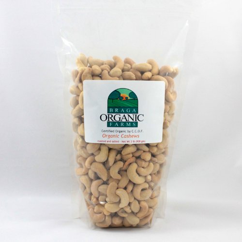 Braga Organic Farms Organic Roasted and Salted Cashews 2 lb. bag