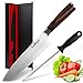 LauKingdom Chef Knife Pro Kitchen Knife 8 Inch High Carbon Stainless Steel Chef's Knife Sharp Gyutou Knives With Ergonomic Handle and Knife Sharpener