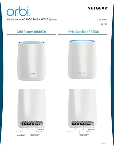RBK53 - Orbi AC3000 Tri-band WiFi System router