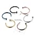 ORAZIO 6PCS 18G 316L Stainless Steel Nose Piercing Nose Rings Studs Septum Body Jewelry Piercing 6 Mixed Colors