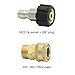 Prince Mark Ultimate Pressure Washer Adapter Set, Quick Disconnect Kit, M22 Swivel to 3/8