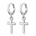 Gem Stone King Gorgeous Small Cross Dangle Earrings with Lever Back Closure