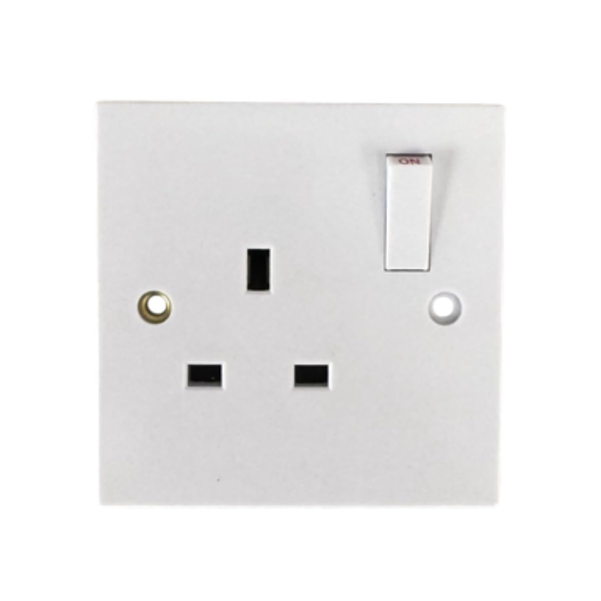 eMarkooz Single Switched Socket Wall 1 Gang Plug Electric 13 Amp White BS1363 Conforms