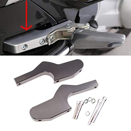 gazechimp Voetsteunverlenging Verlengde Voetsteunen Achter voor Vespa GTS 300ie Super Touring - Titanium - Afbeelding 7