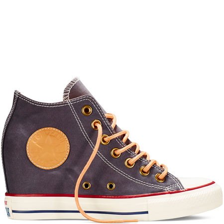Converse womens chuck taylor lux mid casual shoe, almost black/bi…