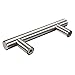 KINGSO Hollow Stainless Steel Kitchen Door Cabinet T Bar Handle Pull Knobs Hardware Set 4