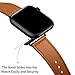 YALOCEA Compatible with Apple Watch Band 42mm 44mm, Genuine Leather Band Replacement Strap Compatible with iWatch Series 5 4 3 2 1 44mm 42mm, Brown